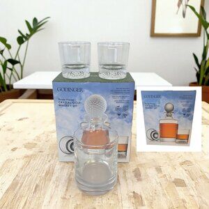 Share Godinger Crystal Golf Whisky Decanter Set w/ 2 Double Old Fashion Glasses